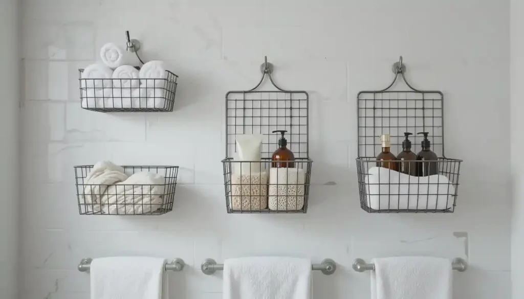 Floating Wall Baskets Style Meets Storage