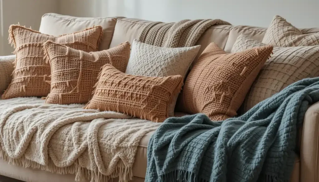 Plush Throw Blankets and Pillows